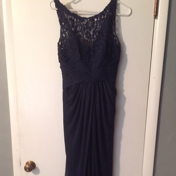 David's Bridal Dresses & Skirts - David’s bridal marine blue with lace