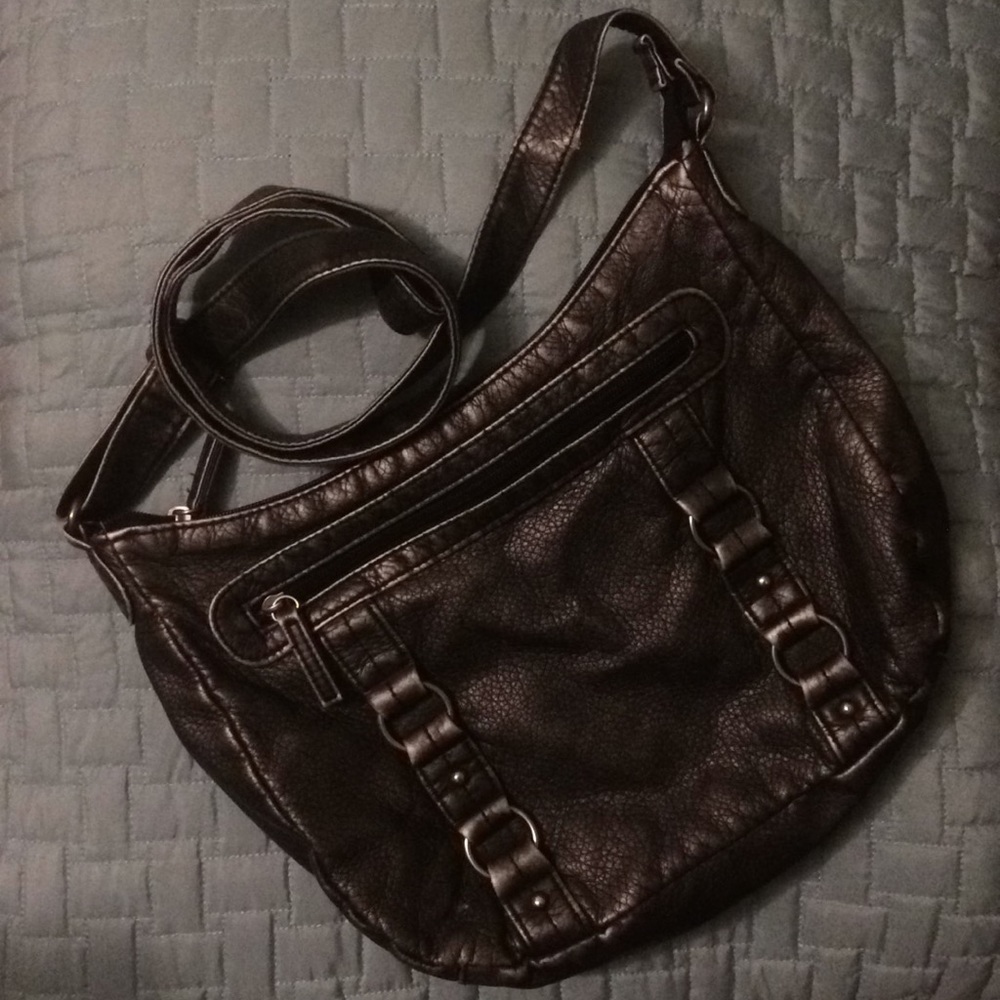 Silver shoulder purse