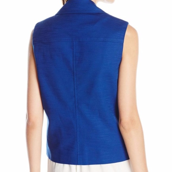 Anne Klein Notch-Collar Two-Button Vest/Jacket - Picture 2 of 5