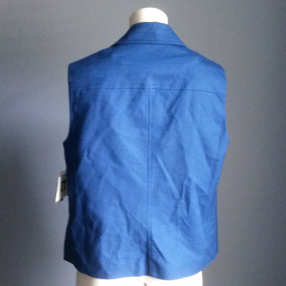 Anne Klein Notch-Collar Two-Button Vest/Jacket - Picture 4 of 5