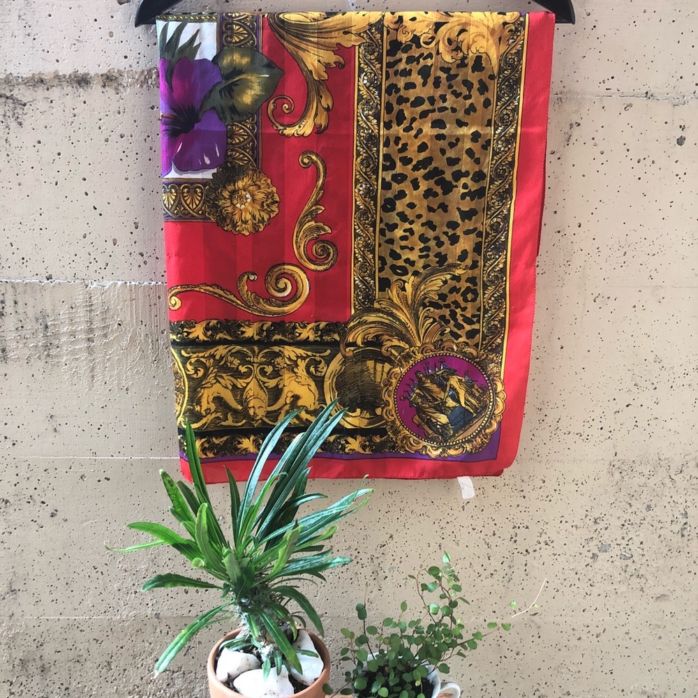 Silky Floral & Animal Print Scarf