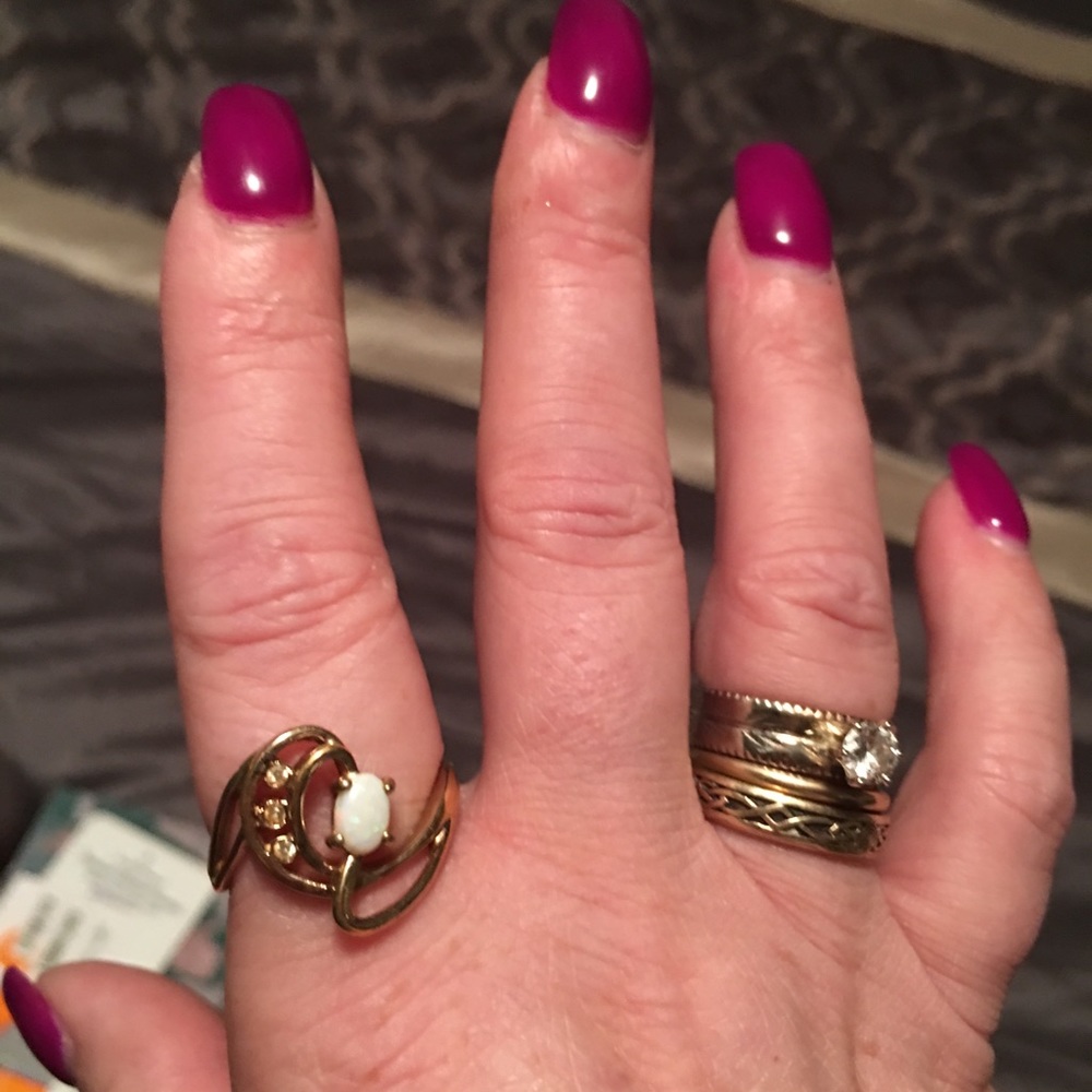 💫💥STUNNING REAL OPAL AND GP SWIRL RING💥💫 - Picture 4 of 4