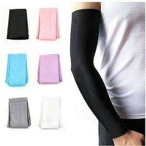 1 Pair Black Athletic Arm Sleeves UV Sun Pro