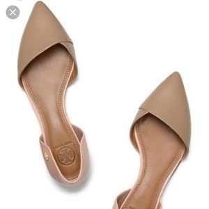Tory Burch Viv D’Orsay Flat (Nude, Size 7.5)