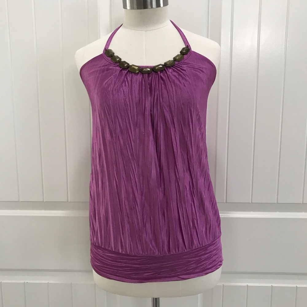 BCX Purple Halter Top