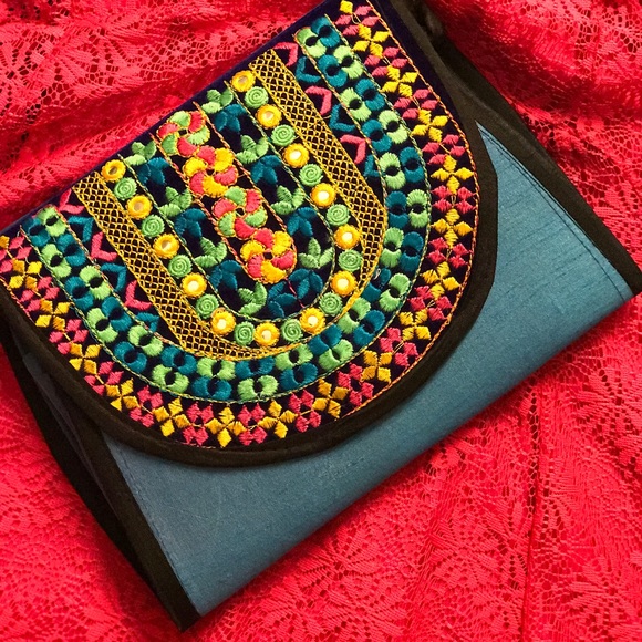 Boutique by Indo-western Handbags - Indian Hand-made embroidered clutch!
