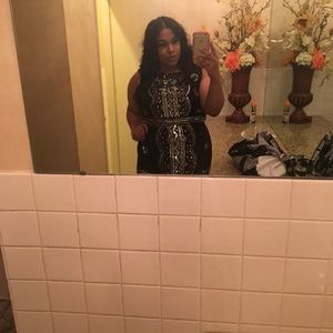 Black party sequins dress