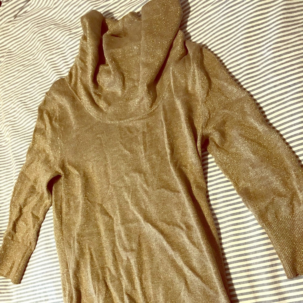 Banana Republic Gold Shimmery Dressy Top