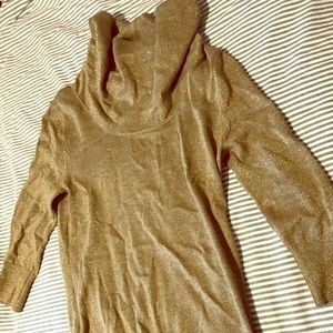 Banana Republic Gold Shimmery Dressy Top
