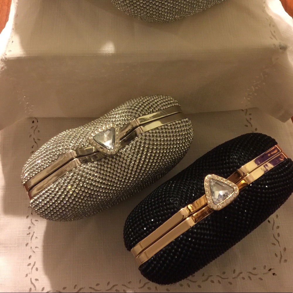 Bling Clutches with 2 chains one long, one short