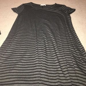 Black and grey shift dress