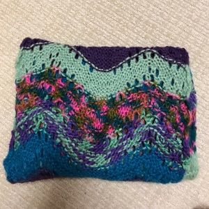Multicolored infinity scarf