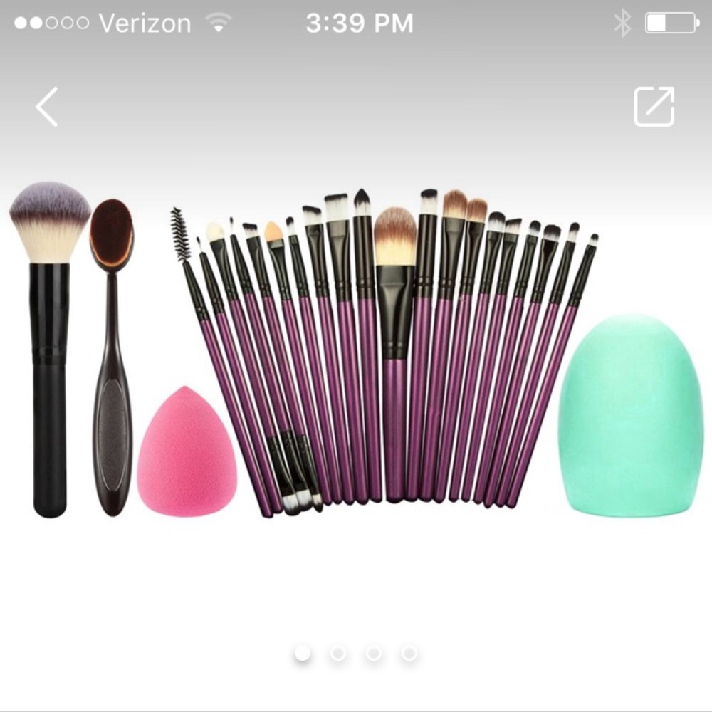 22 piece makeup brush and sponge set NWT - Picture 3 of 4