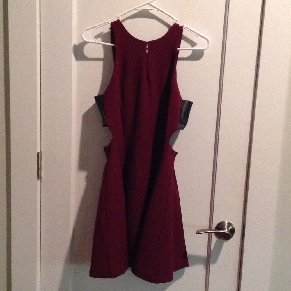 BCBGeneration burgundy fit & flare dress
