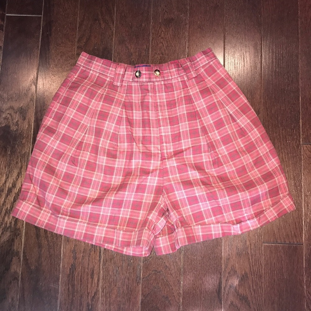 Gap High Waisted Plaid Patterned Shorts Size 4