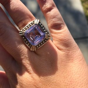 SLANE Voltaire Rose Amethyst Ring
