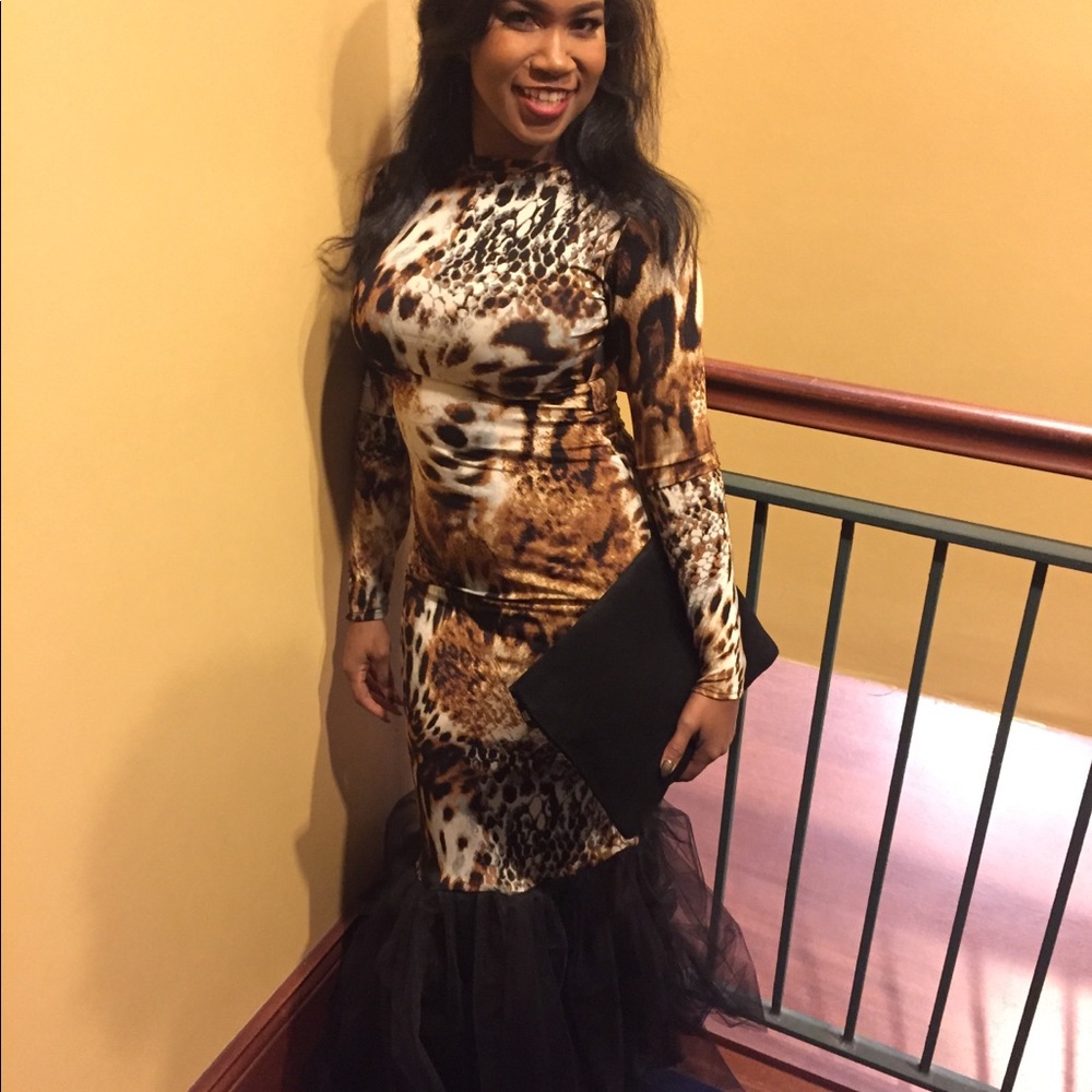 CUSTOM DRESS -CHEETAH PRINT | TULLE