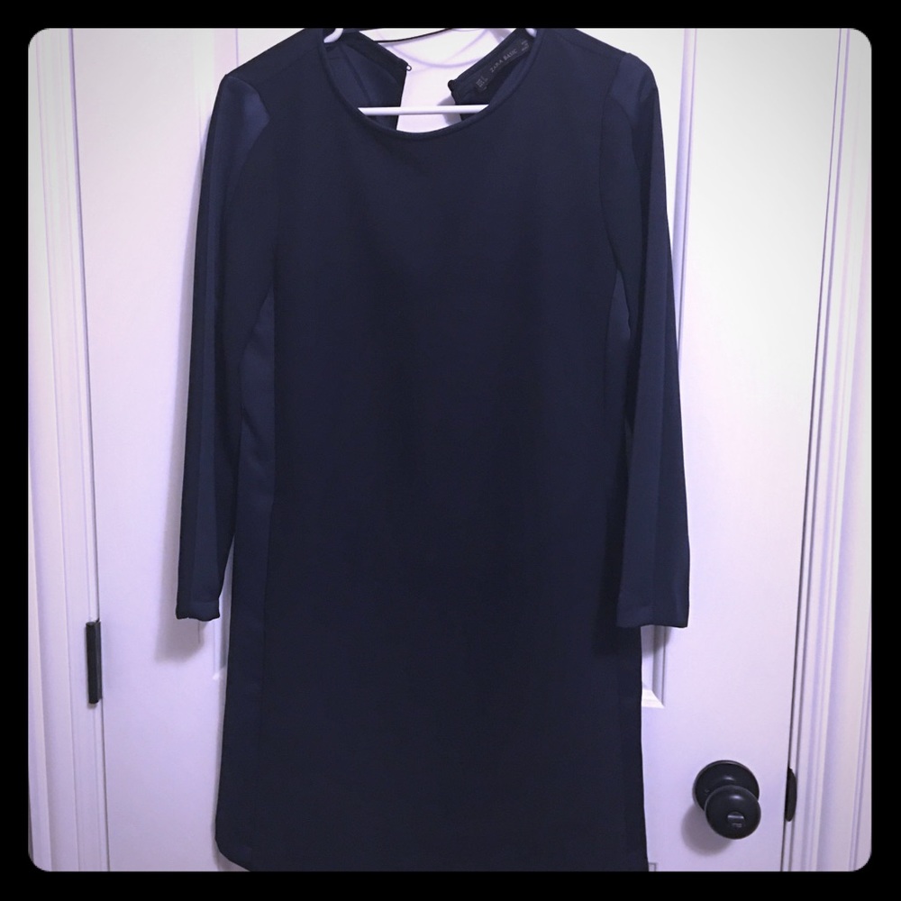 Zara Basics Blue Quarter Sleeve Dress- NWT!