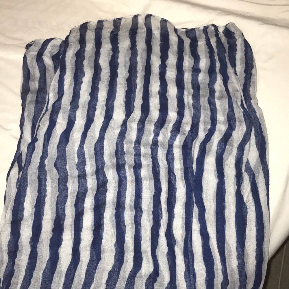 Royal Blue & White Infinity Scarf