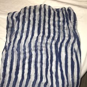 Royal Blue & White Infinity Scarf