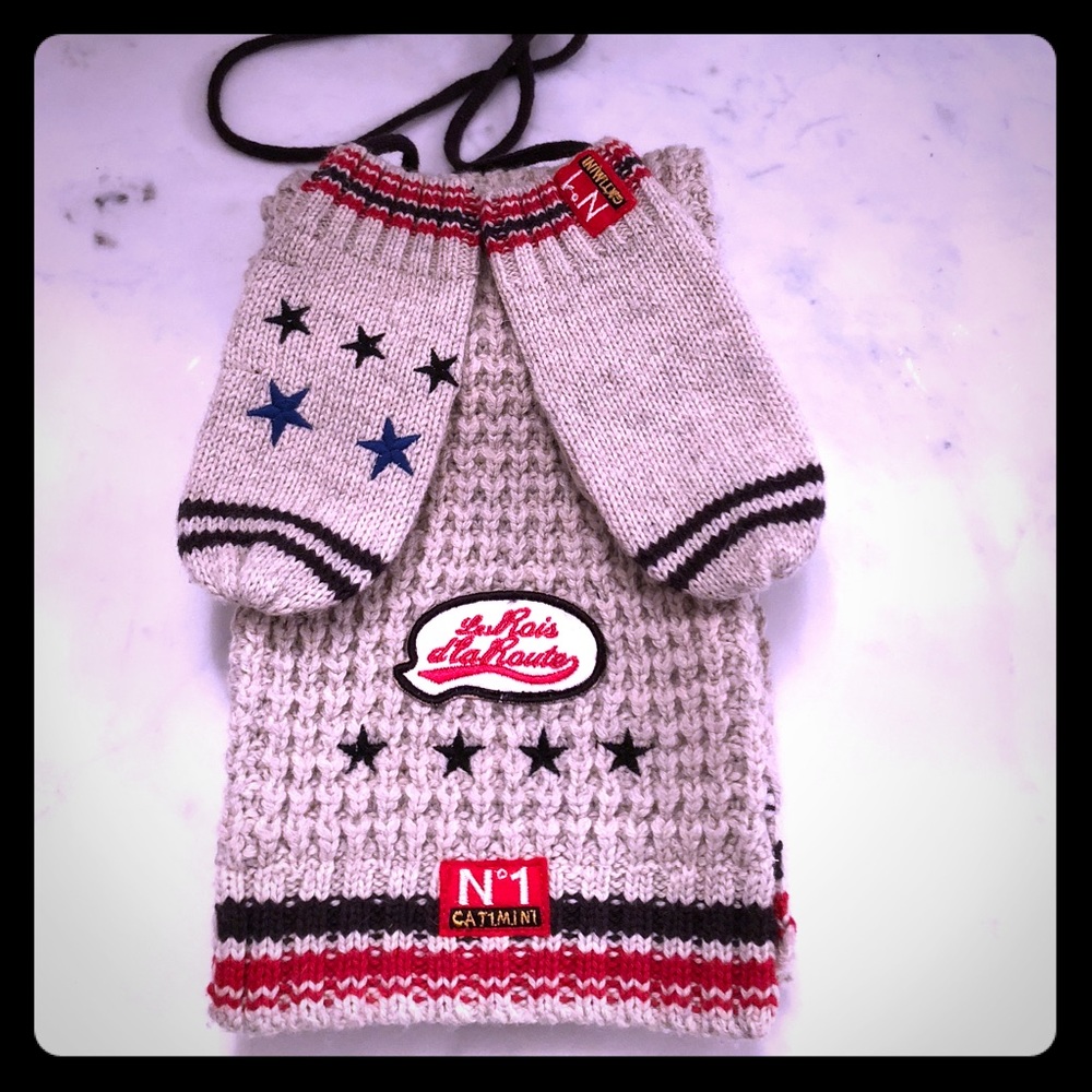 NWOT Catimini scarf and mitten set