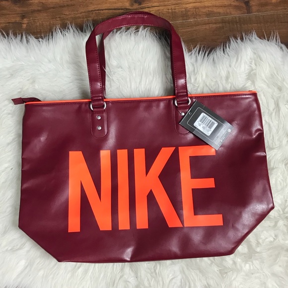Nike Handbags - 💥NWT Large Rare vintage Nike leather tote bag