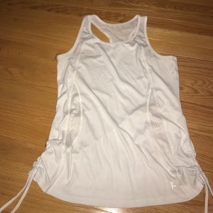 WORN ONCE - WHITE MESH RACERBACK TANK TOP