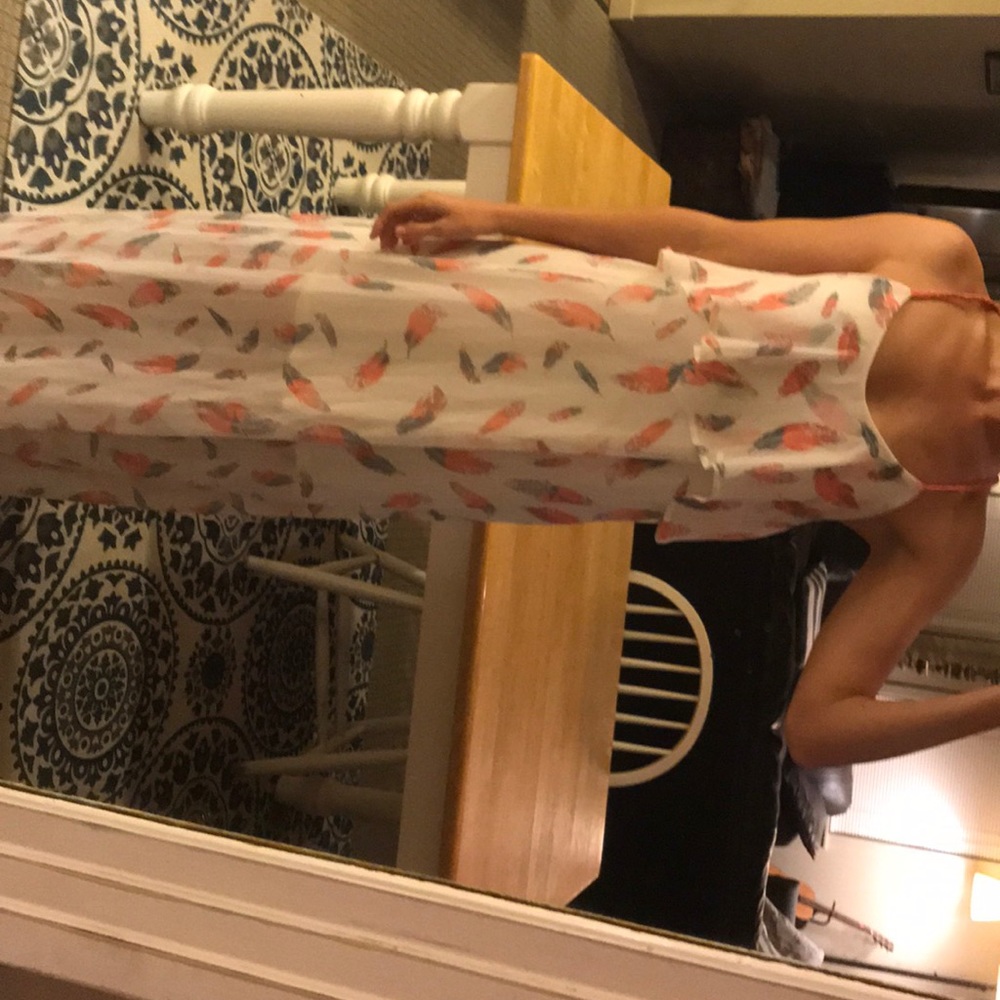 Feather maxi dress, so comfy and cute