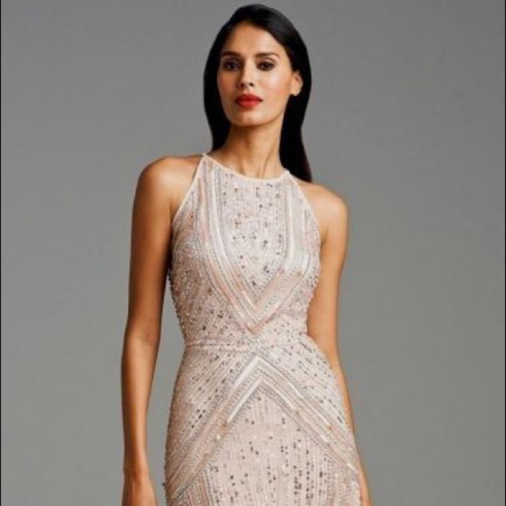 Aiden Mattox beaded sequins long beautiful gown Spring time