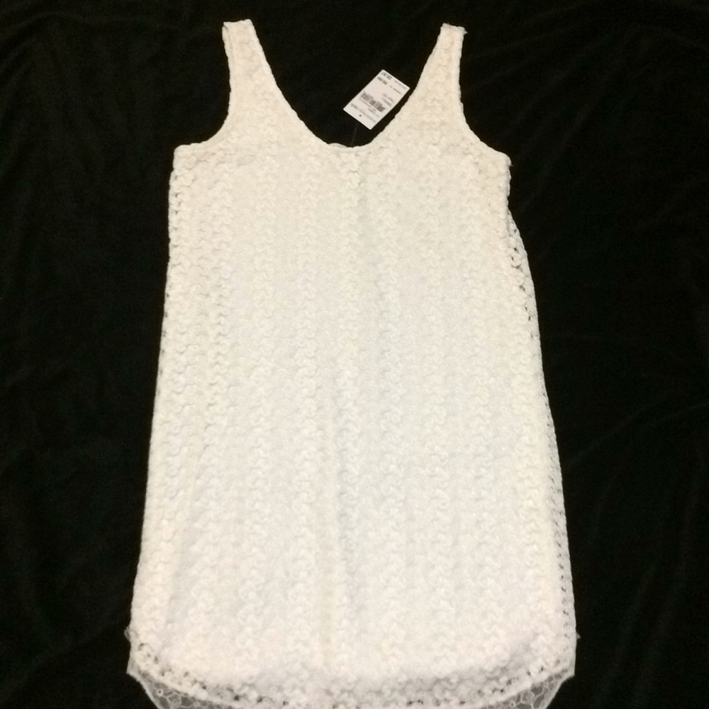 White Dress with Crotchet Detail