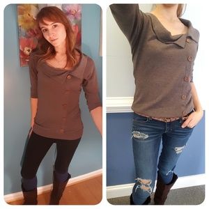 Vanity Shawl-Collar Top - Medium (EUC)