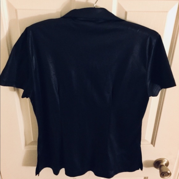 🖤stretch black/coated shirt and pant set - Picture 3 of 4