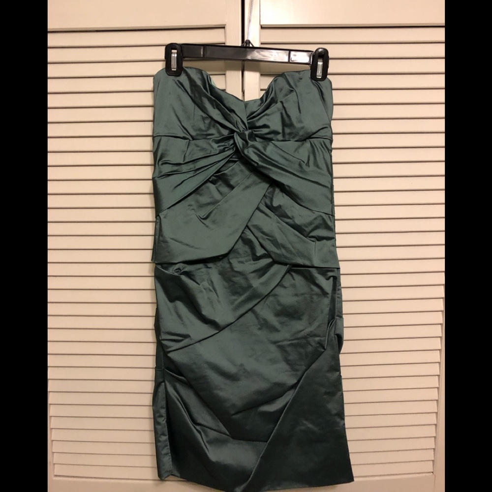 Nicole Miller ruched strapless dress