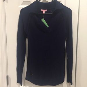Lilly Pulitzer Shelly anchor sweater navy blue