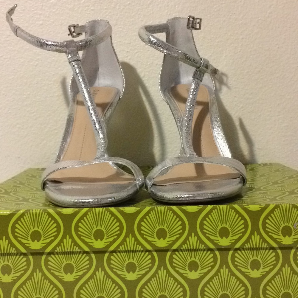Silver Heeled Sandals