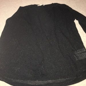 Black mesh sweater