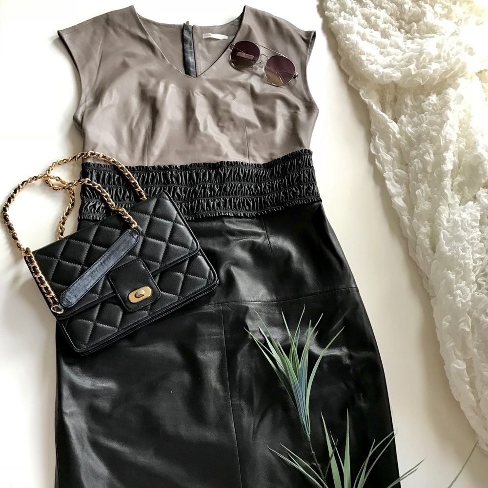 Paule Ka Faux leather dress