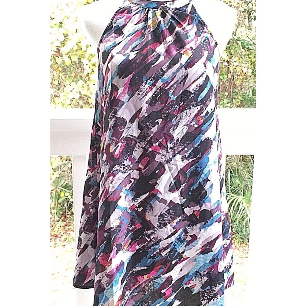 Jack Watercolor Print Halter Dress Size XS - Picture 2 of 8