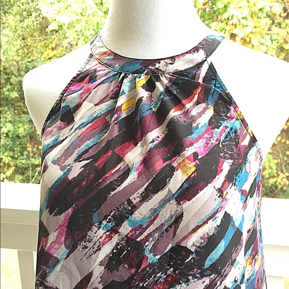 Jack Watercolor Print Halter Dress Size XS - Picture 3 of 8