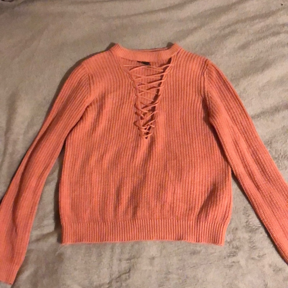 Lace front sweater! Never worn