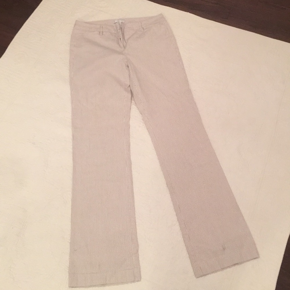 New York & Company Seersucker Pants size 4 tall