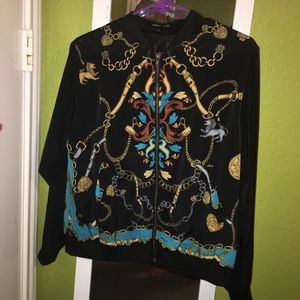 Black jacket with chains