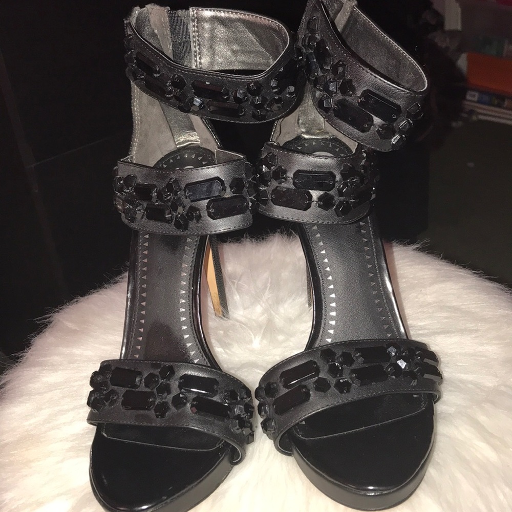 Black Gem High Heels