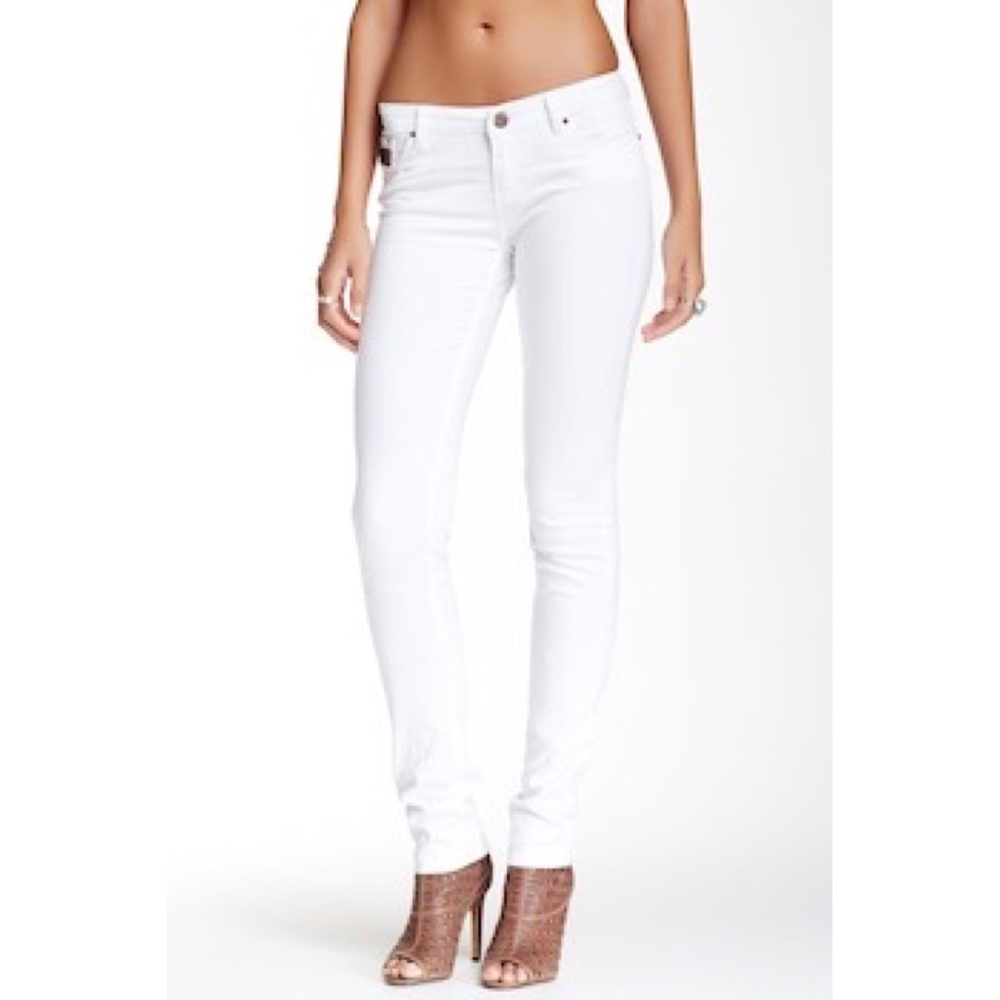 Skylton White Slim Skinny Raw Denim Jeans Paris 28