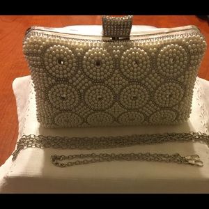 Pearly, sparkly clutch