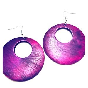 ⚫️CLEARANCE⚫️ 💜💜Purple Wood Earrings