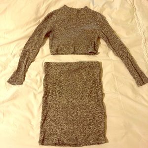 Naked Wardrobe crop top and mini skirt set