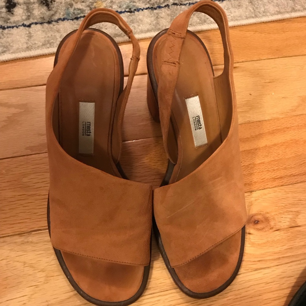 Miista London Chunky “Velvet” Heels