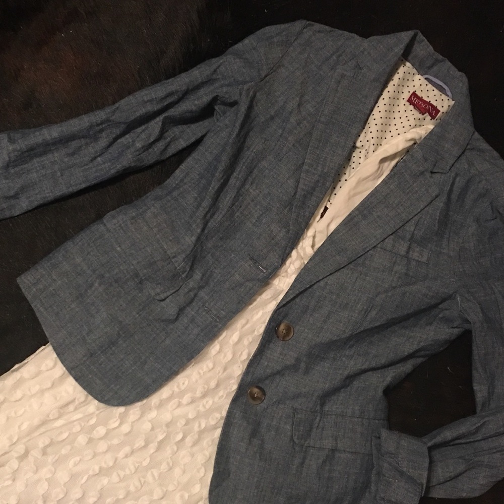 XS blazer denim color