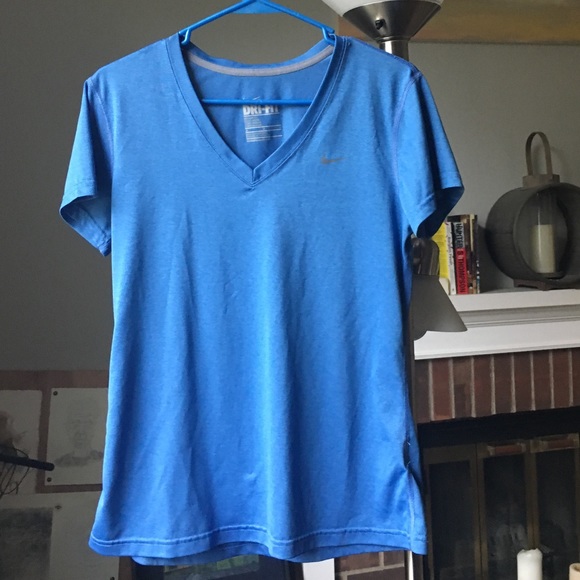 Nike Dri Fit Shirt Regular Fit V-neck Short Sleeve - Picture 2 of 6